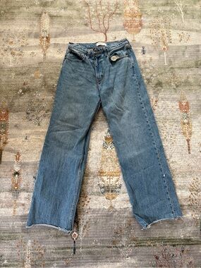 Abercrombie & Fitch Straight-Leg Jeans in Mid Blue